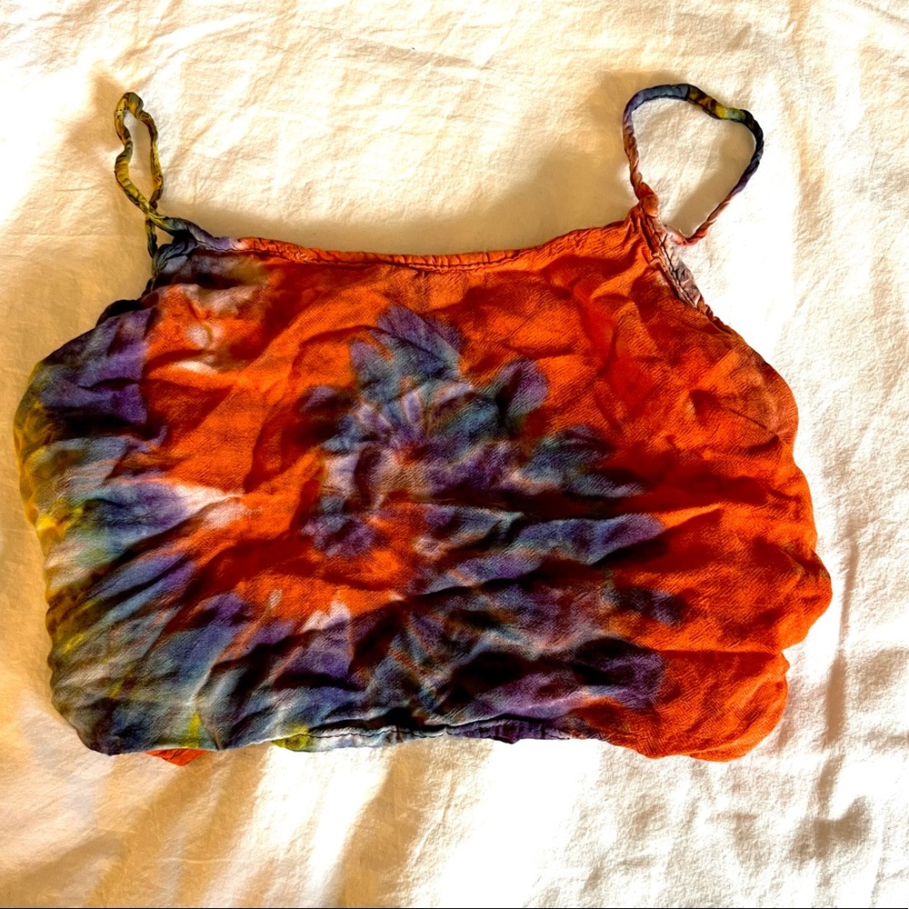 Tie-Dye Cropped Tank Top